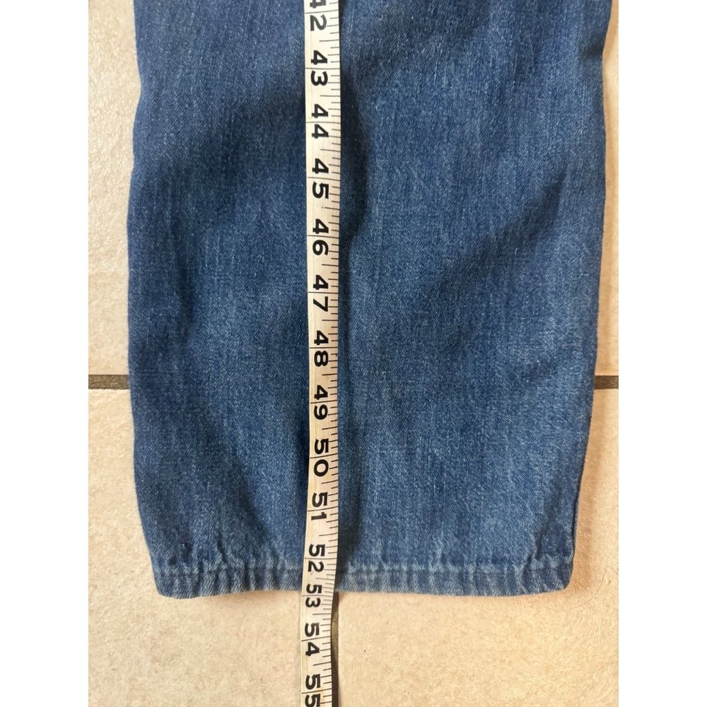 Vintage Sanforized Denim Button Overalls Work Wear Jeans Pants Railroad Distress - Picture 7 of 11